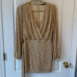 Gold Sequin Dress